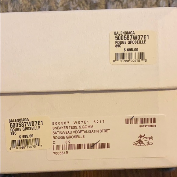 Red Balenciaga Sneakers size 39 - Picture 5 of 5